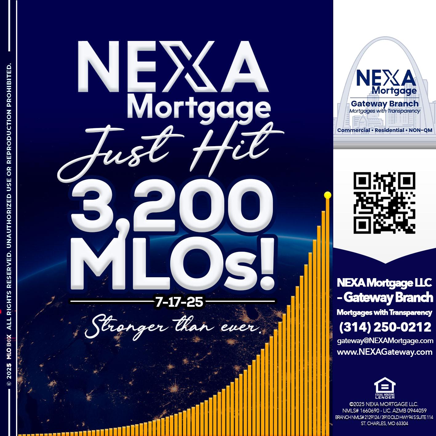JUST HIT 3,200 MLOs - Dylan J. Estes -Branch Manager